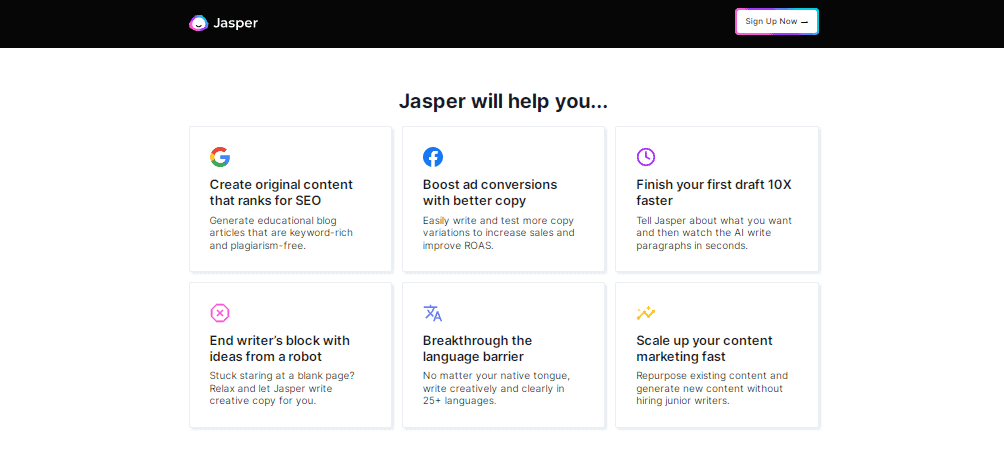 Jasper-features-screenshot