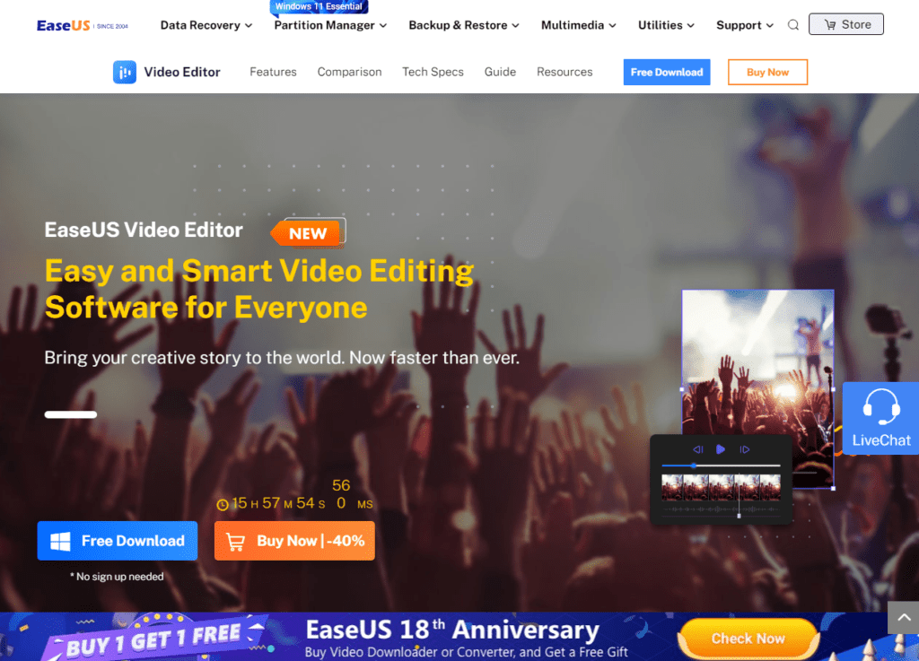 EaseUS home page