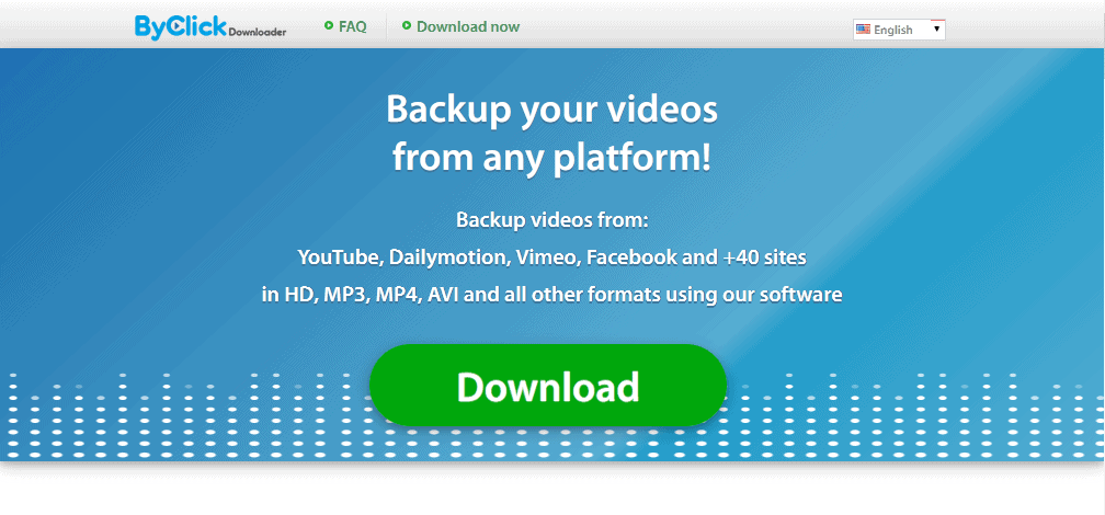 byclick downloader home page screenshot