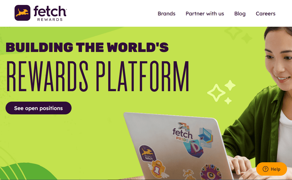 fetch rewards home page screnshot