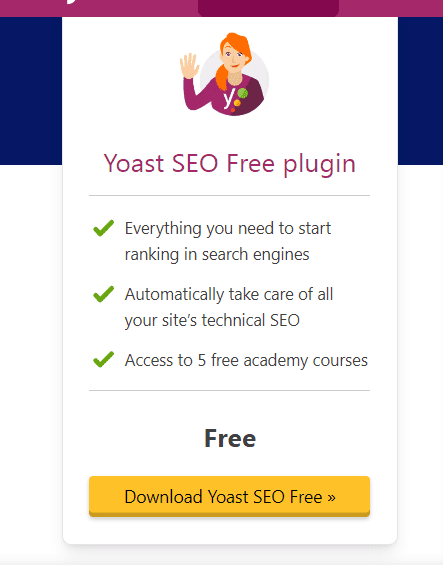 yoast seo free plugin screenshot